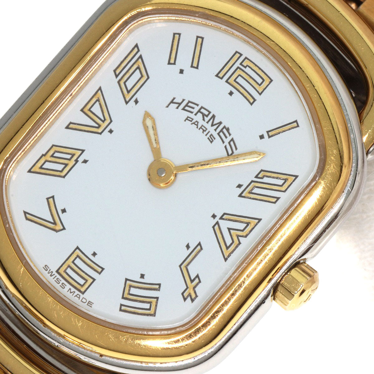 HERMES Watches Quartz RA1.240 Stainless Steel , SSxGP gold Rally white dial Women  d