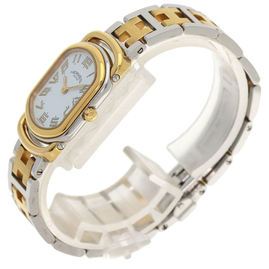 HERMES Watches Quartz RA1.240 Stainless Steel , SSxGP gold Rally white dial Women  d