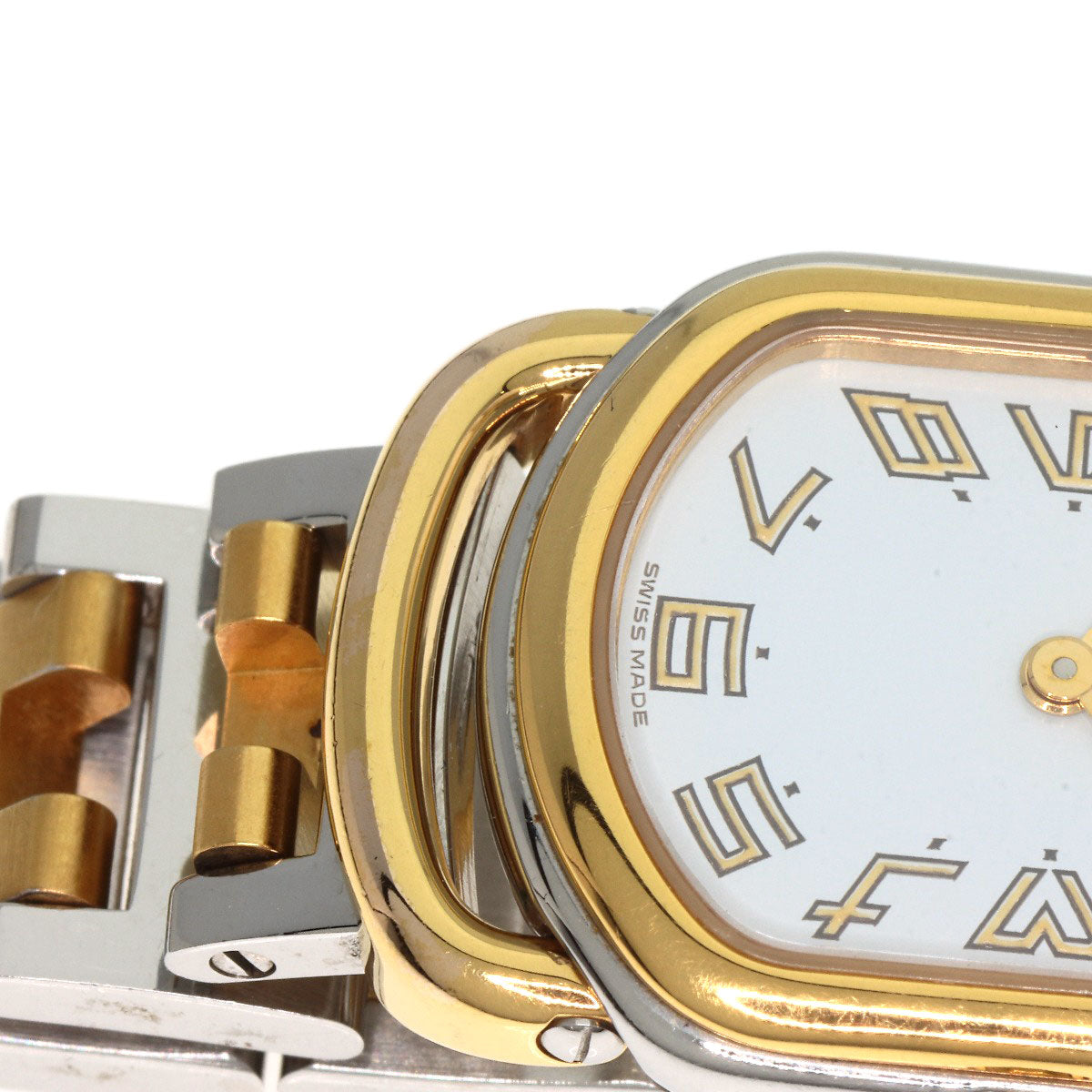 HERMES Watches Quartz RA1.240 Stainless Steel , SSxGP gold Rally white dial Women  d