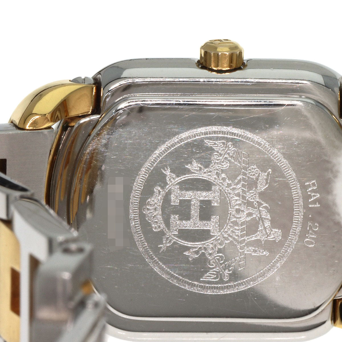 HERMES Watches Quartz RA1.240 Stainless Steel , SSxGP gold Rally white dial Women  d