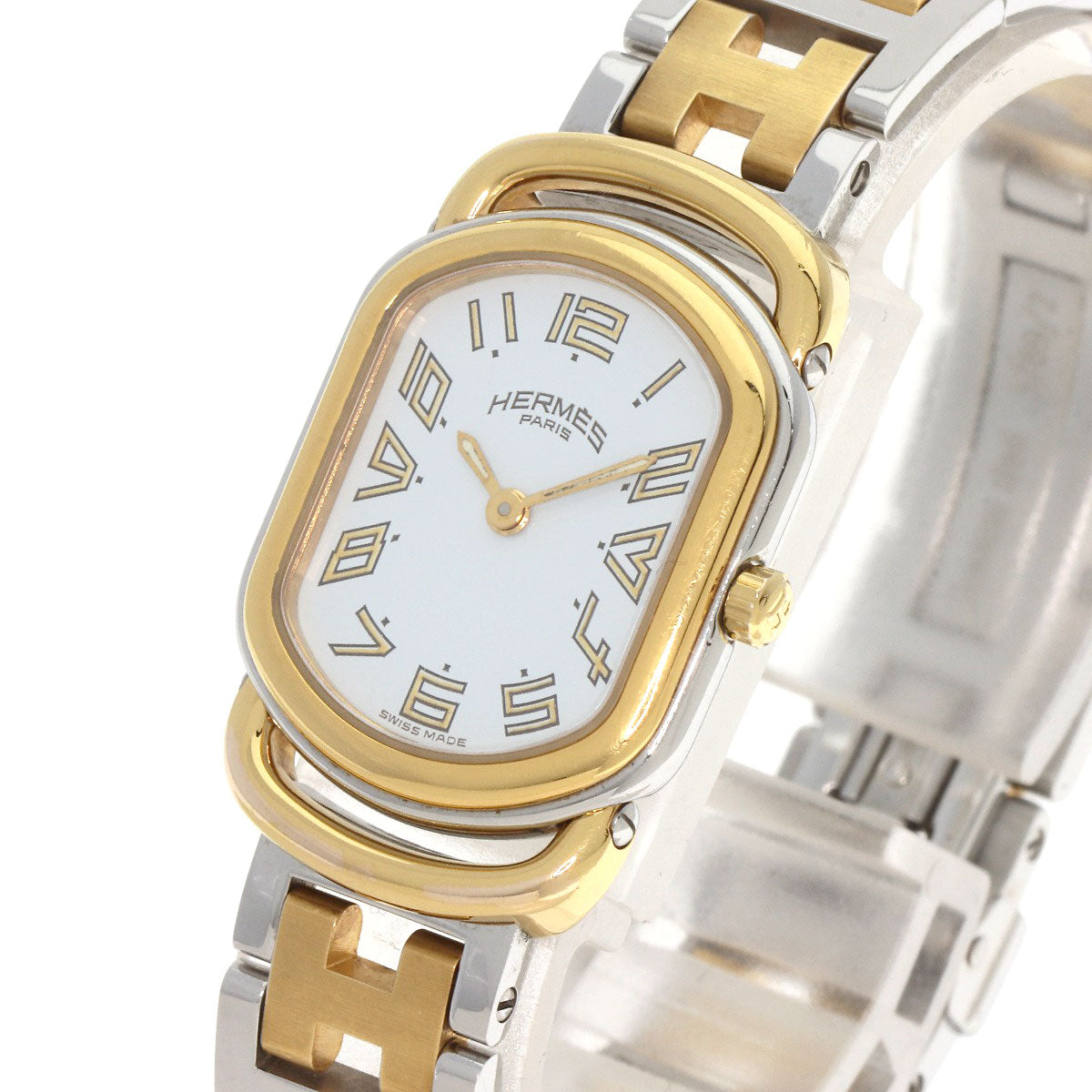 HERMES Watches Quartz RA1.240 Stainless Steel , SSxGP gold Rally white dial Women  d