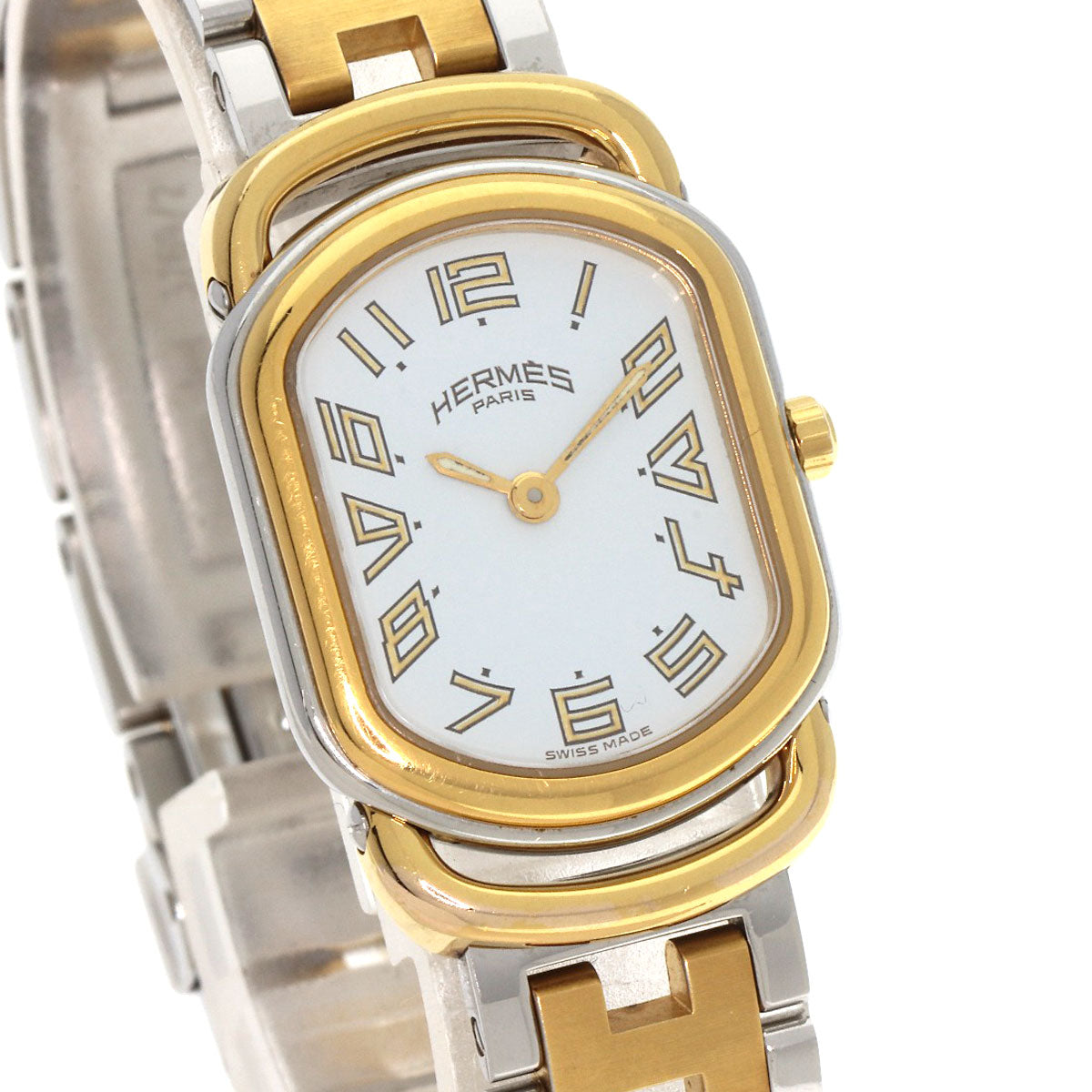 HERMES Watches Quartz RA1.240 Stainless Steel , SSxGP gold Rally white dial Women  d