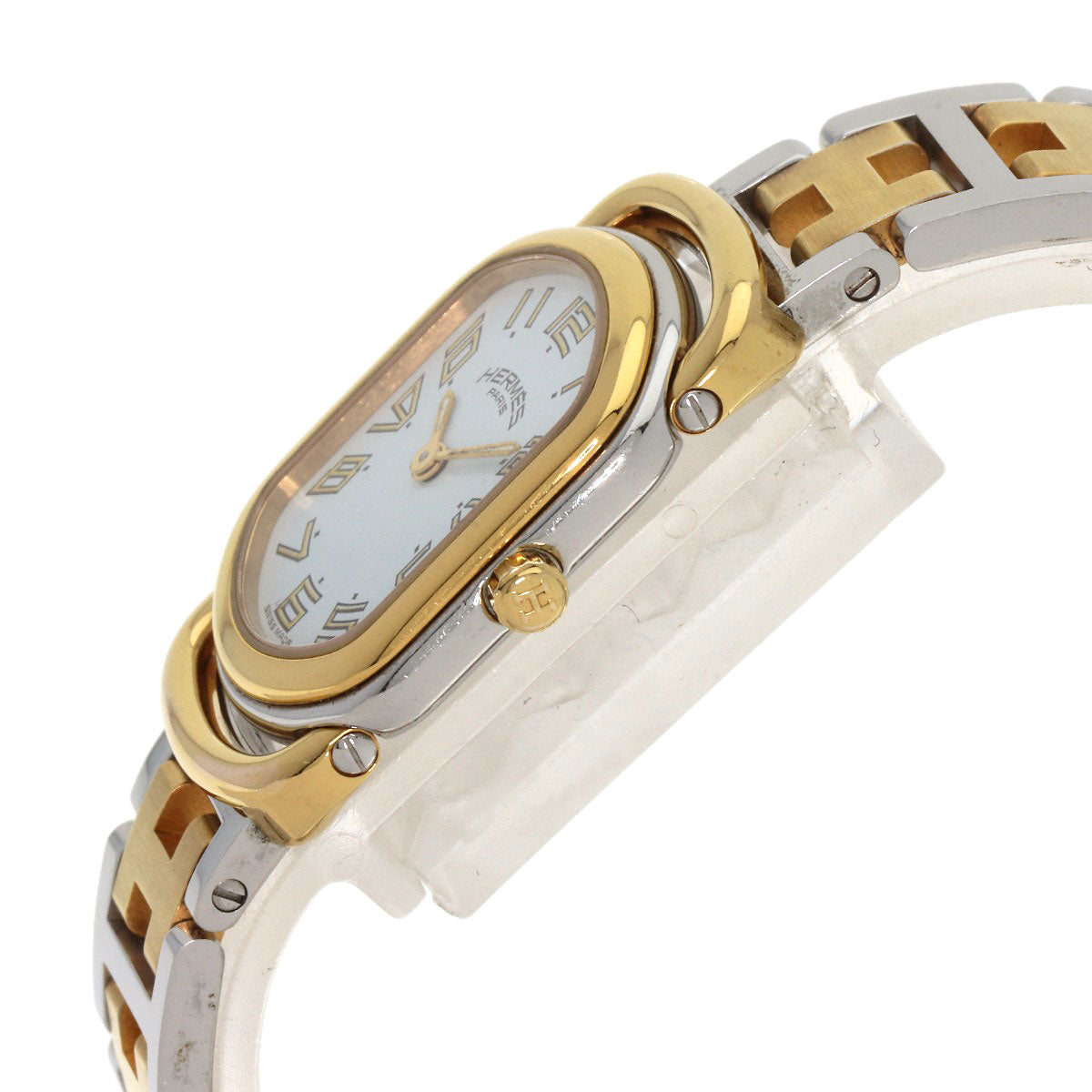 HERMES Watches Quartz RA1.240 Stainless Steel , SSxGP gold Rally white dial Women  d