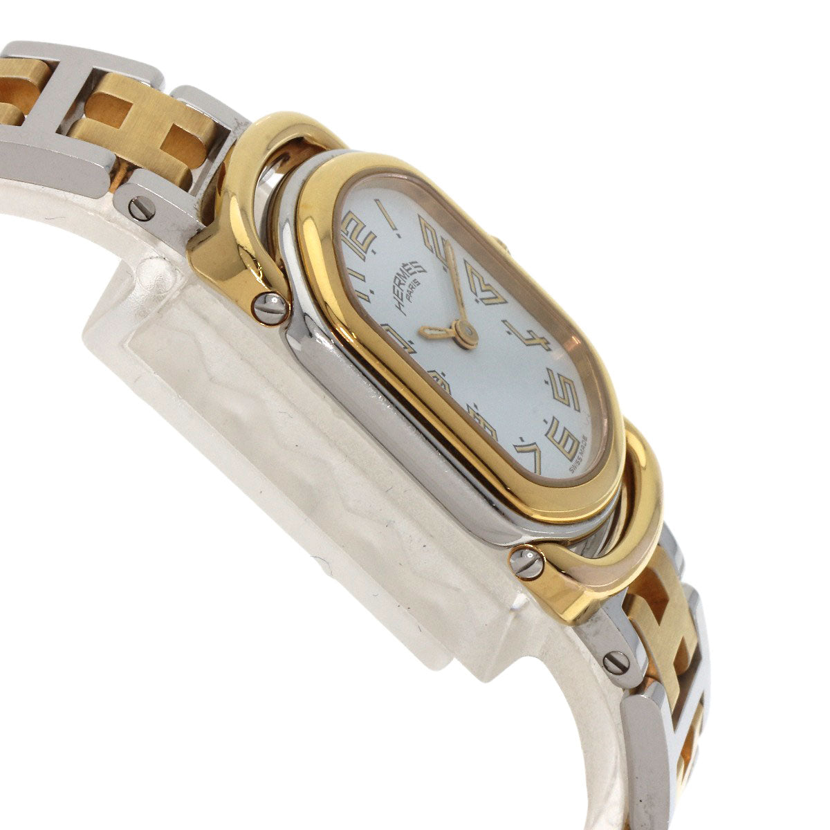 HERMES Watches Quartz RA1.240 Stainless Steel , SSxGP gold Rally white dial Women  d