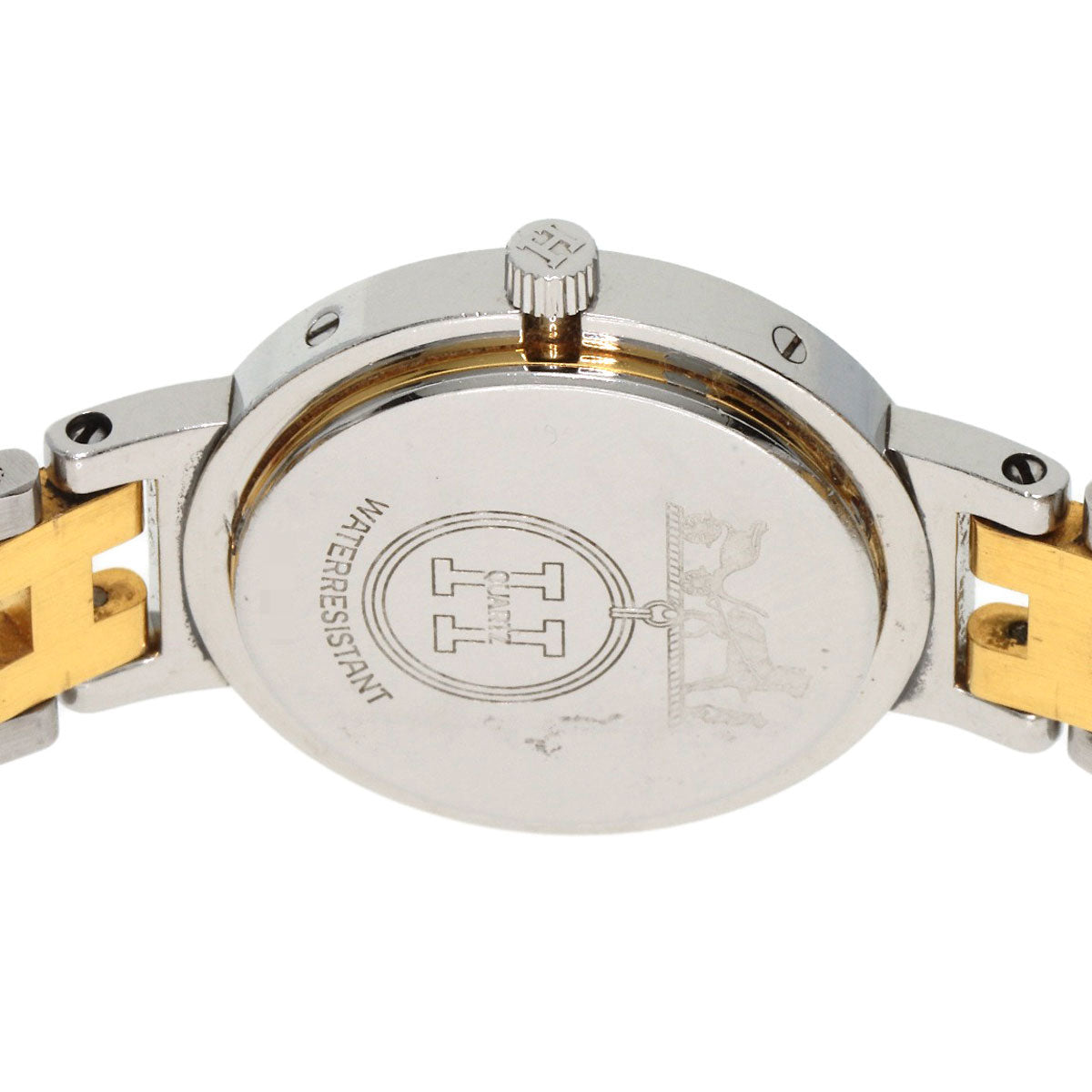 HERMES Watches Quartz Stainless Steel , SSxGP gold Clipper Old Belt Ivory dial Women  d