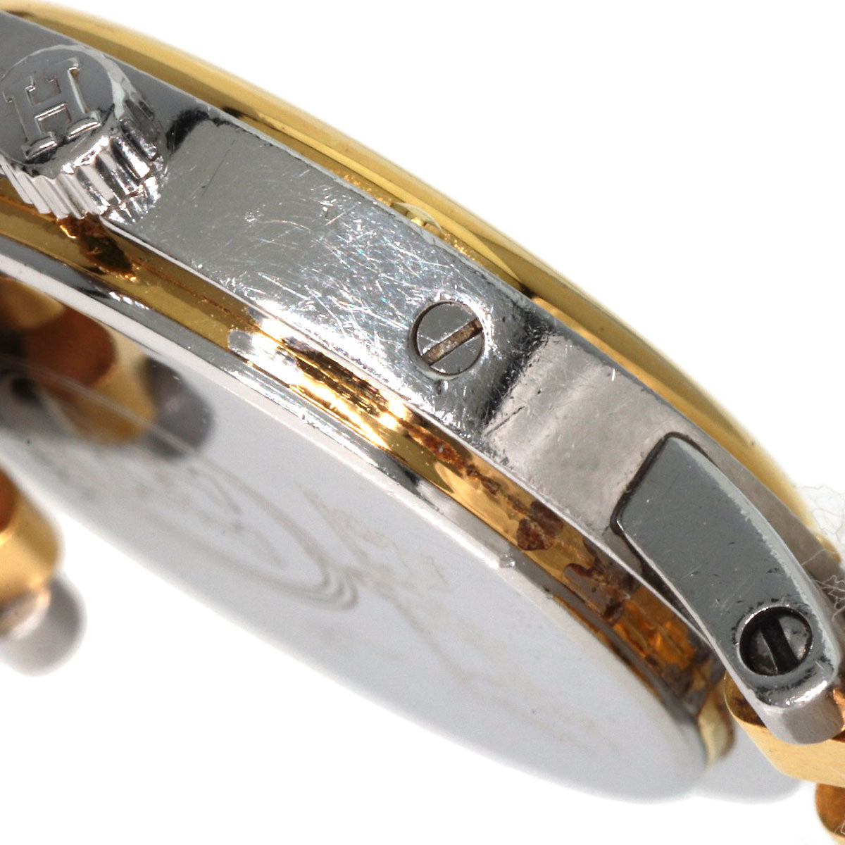 HERMES Watches Quartz Stainless Steel , SSxGP gold Clipper Old Belt Ivory dial Women  d