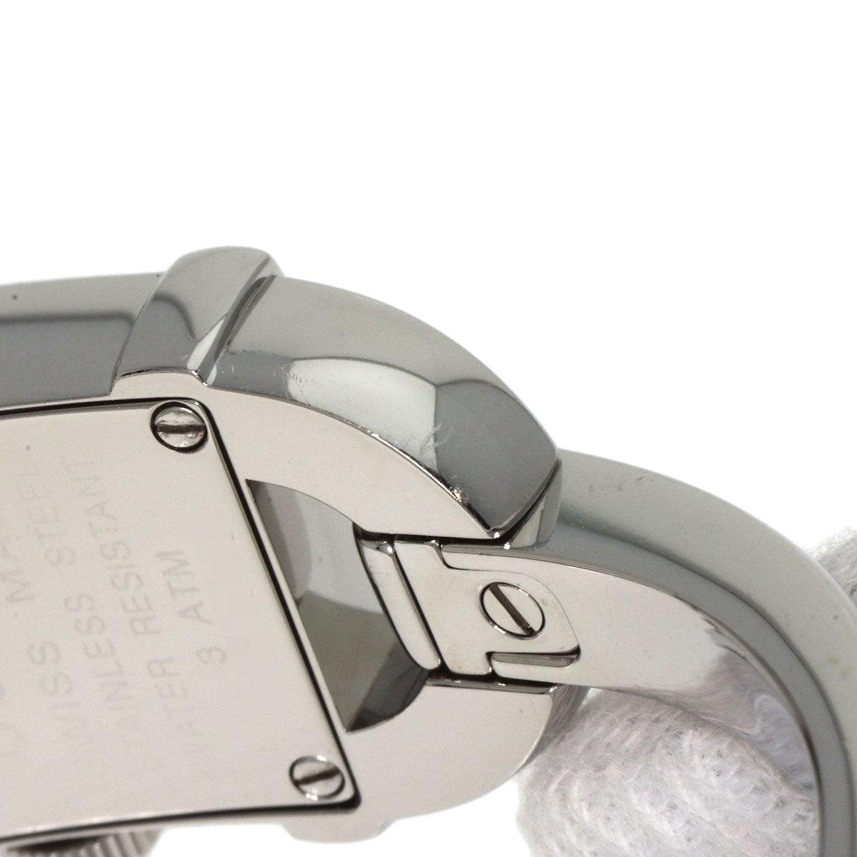 GUCCI Watches Quartz 6800L Stainless Steel , Stainless Steel Silver Square face Orange dial Women  d