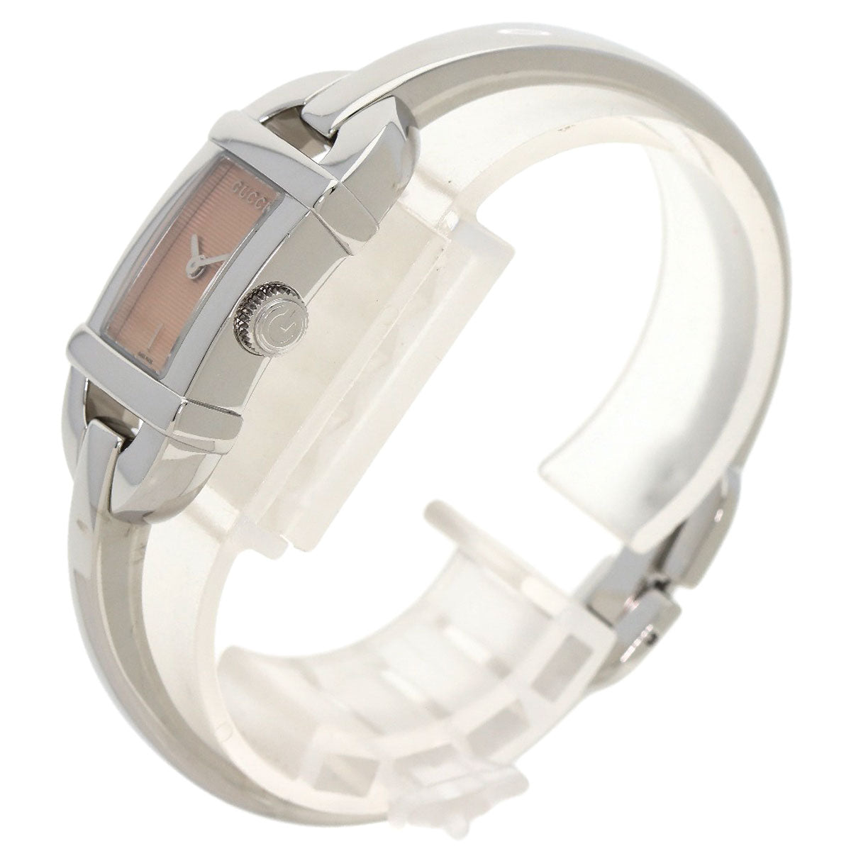 GUCCI Watches Quartz 6800L Stainless Steel , Stainless Steel Silver Square face Orange dial Women  d