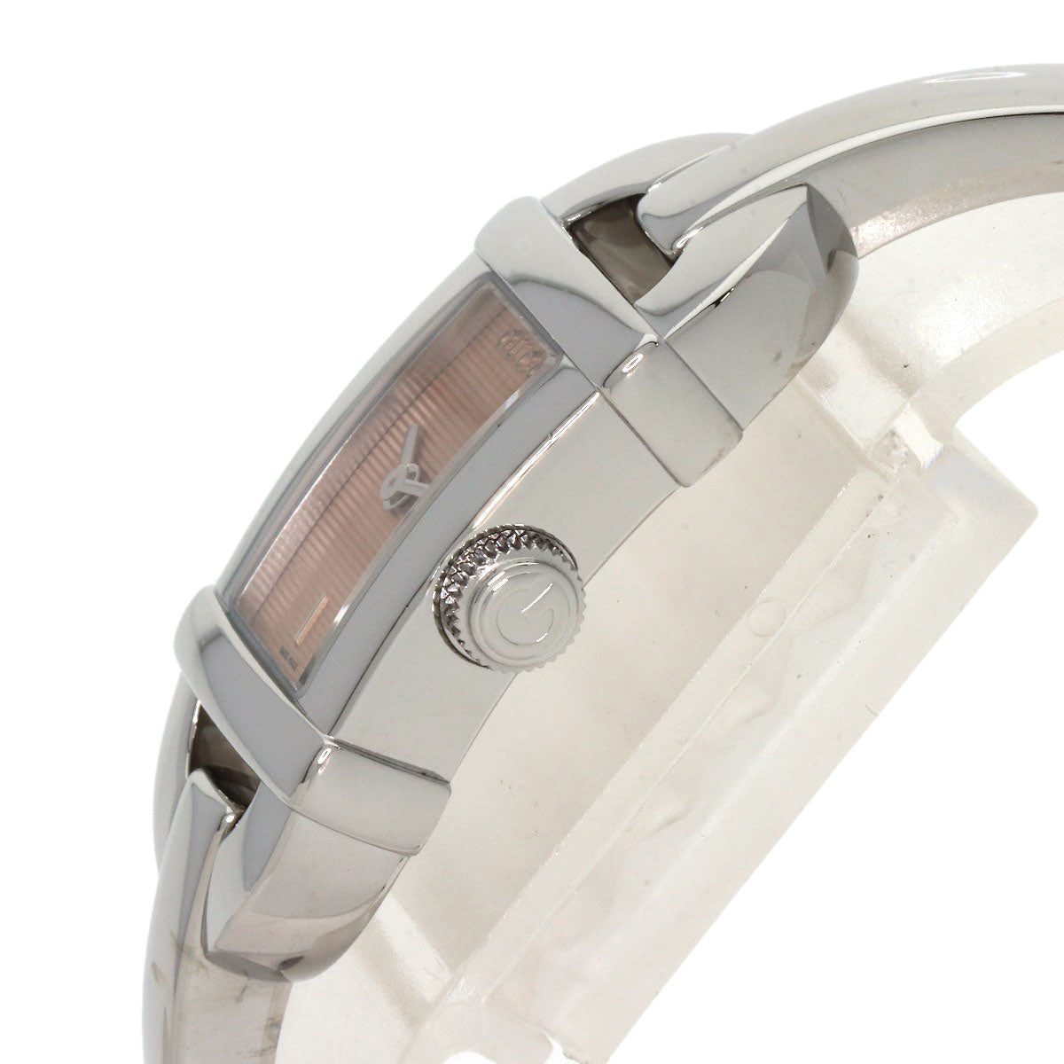 GUCCI Watches Quartz 6800L Stainless Steel , Stainless Steel Silver Square face Orange dial Women  d