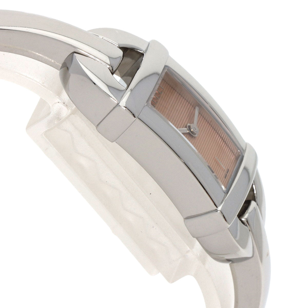 GUCCI Watches Quartz 6800L Stainless Steel , Stainless Steel Silver Square face Orange dial Women  d
