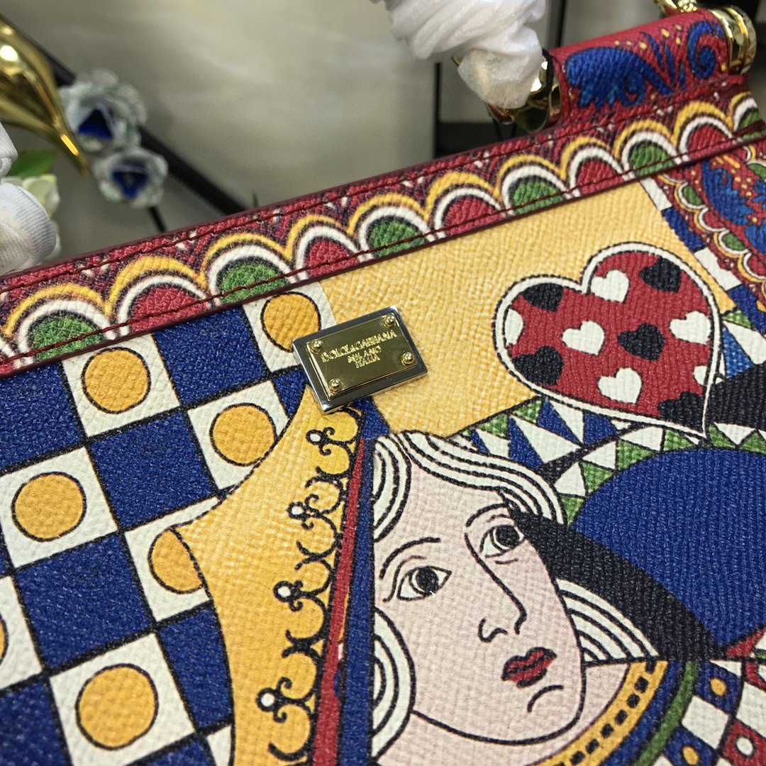 Top Quality 90s Sicily Bag With Logo Print Multicolor For Women 10.2in/26cm Top Quality