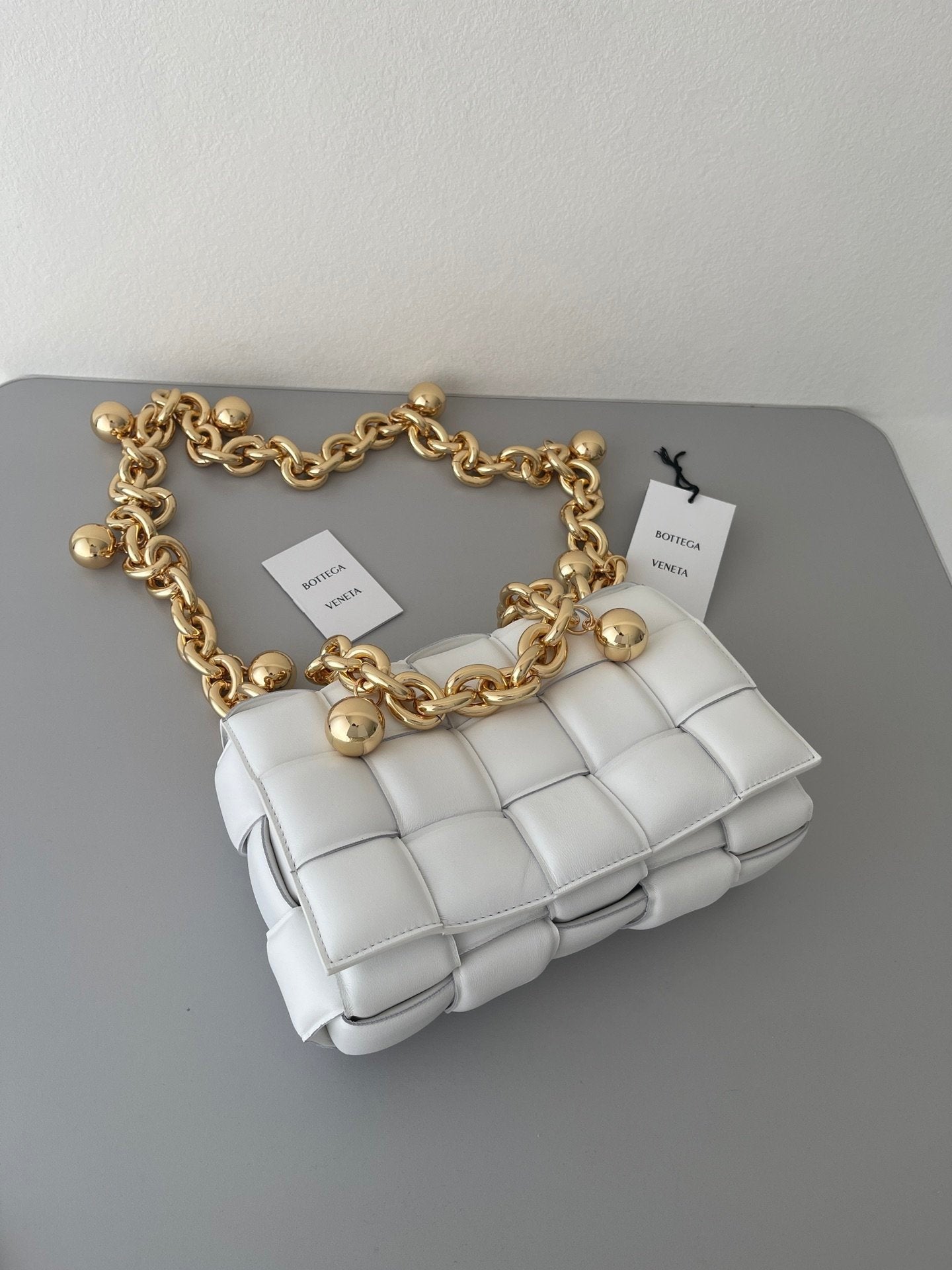 Top Quality Chain Cassette White, For Women, Bags 10.2in/26cm 680070V1FY09009