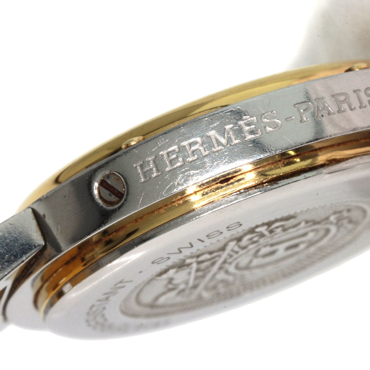 HERMES Watches Quartz Stainless Steel , SSxGP gold Clipper Ivory dial Women  d