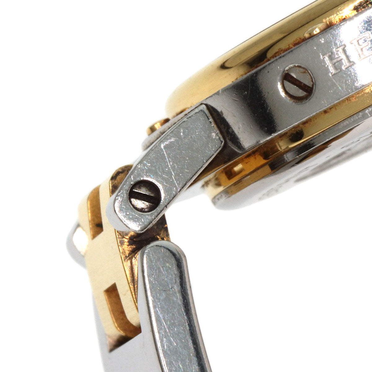 HERMES Watches Quartz Stainless Steel , SSxGP gold Clipper Ivory dial Women  d