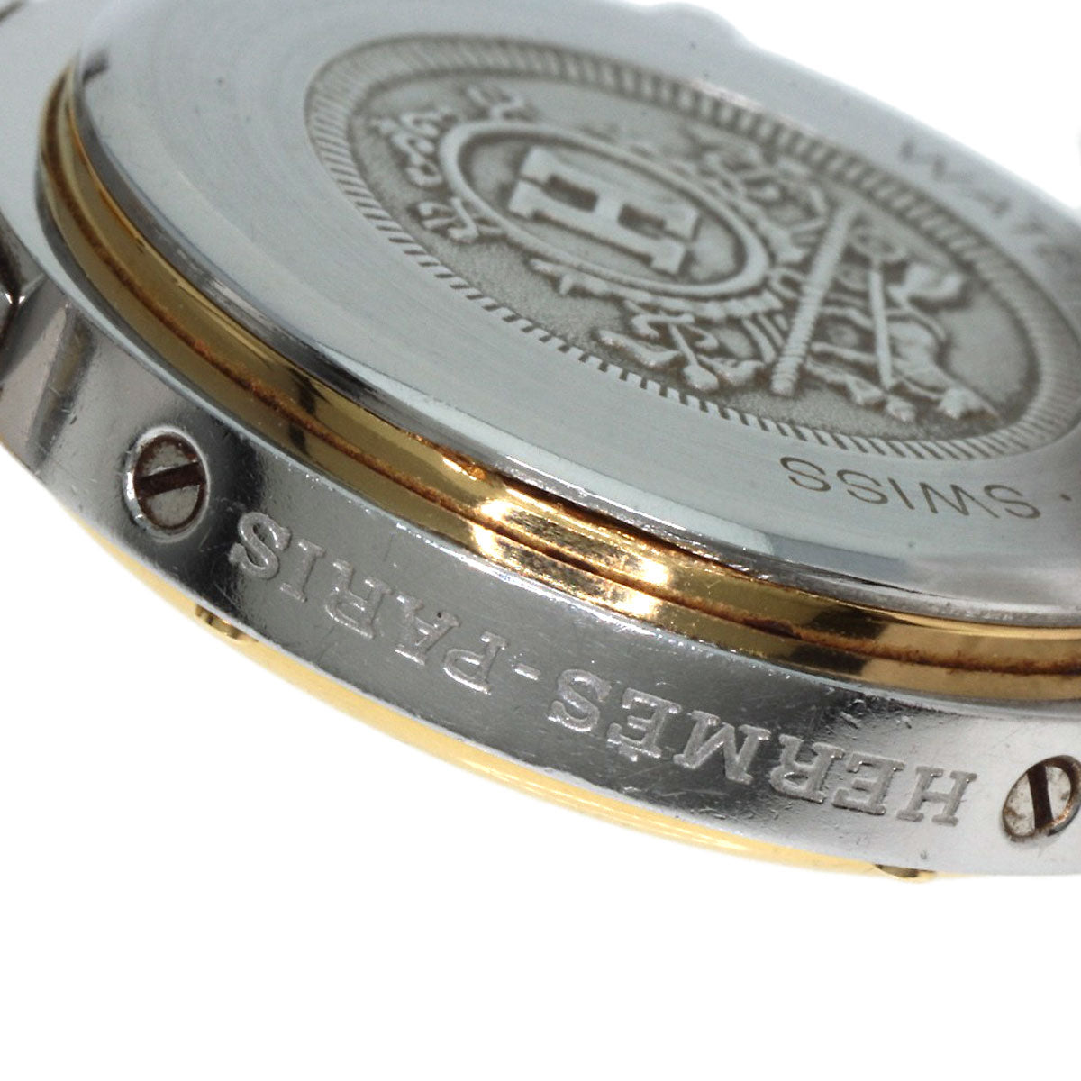 HERMES Watches Quartz Stainless Steel , SSxGP gold Clipper Ivory dial Women  d