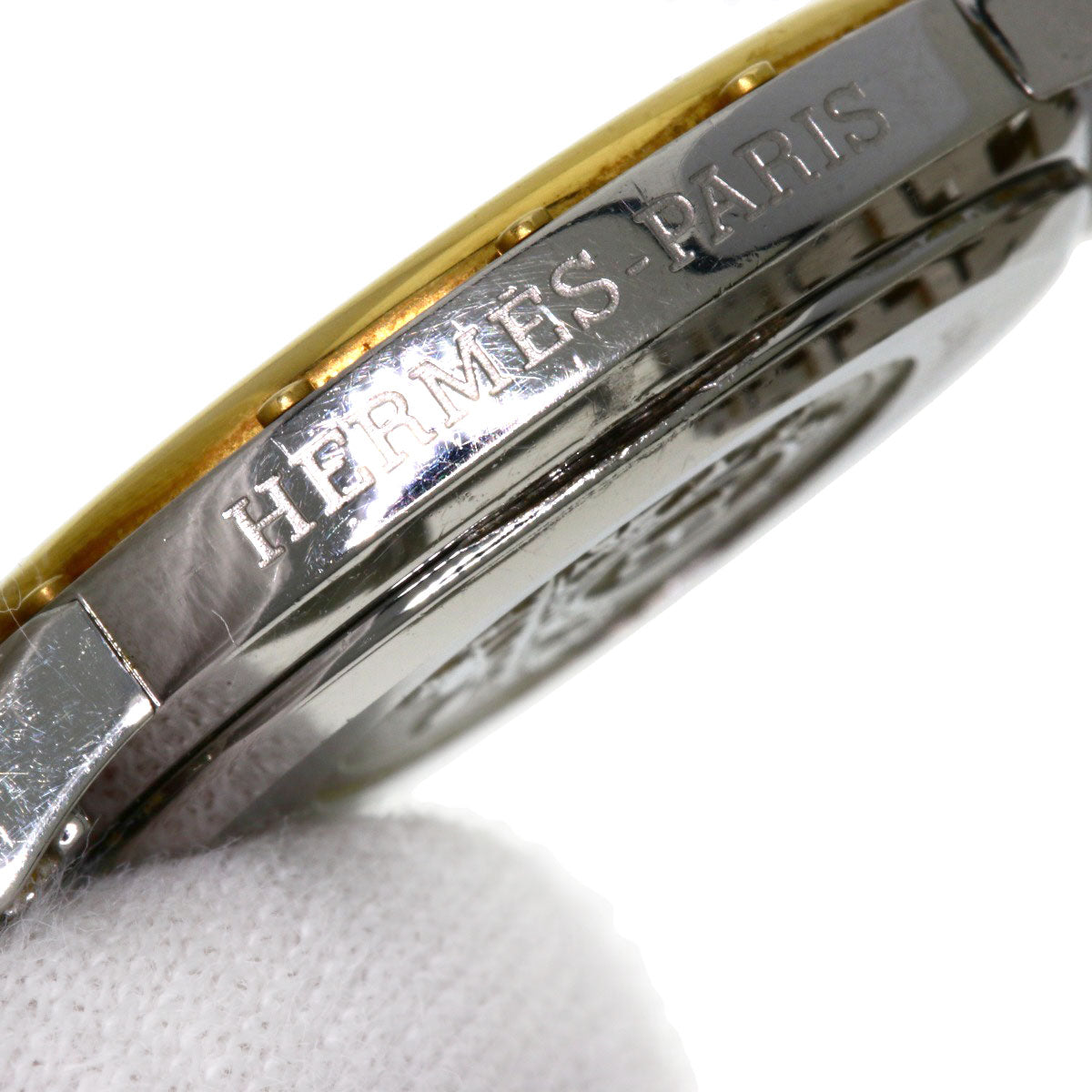 HERMES Watches Quartz CO1.220 Stainless Steel , SSxGP Silver Clipper oval Silver dial Women  d