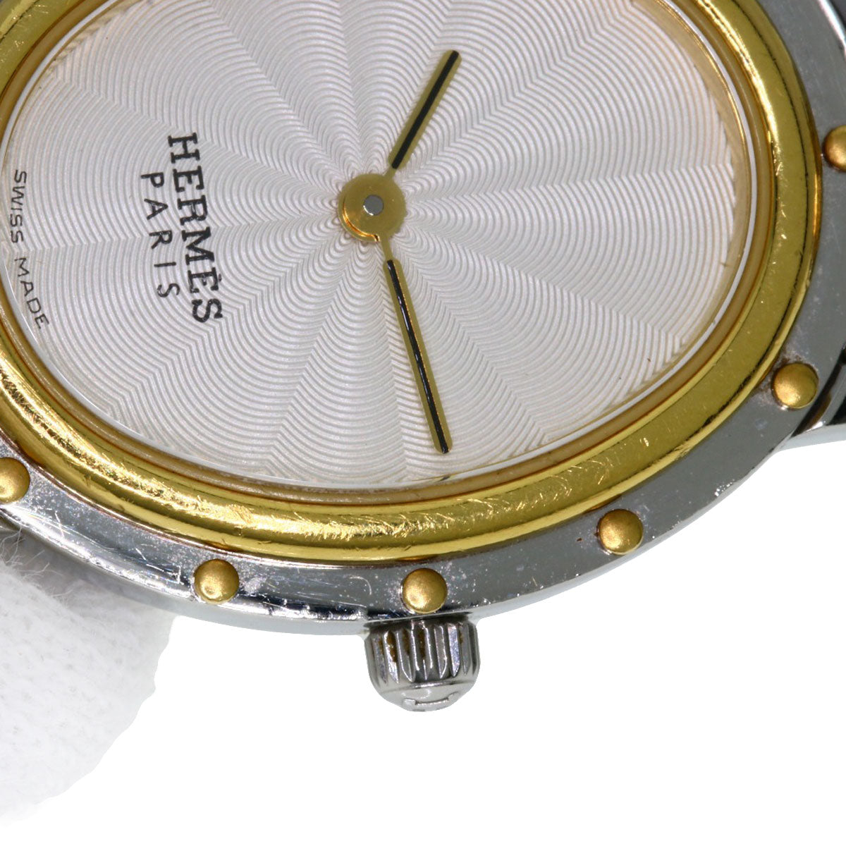 HERMES Watches Quartz CO1.220 Stainless Steel , SSxGP Silver Clipper oval Silver dial Women  d