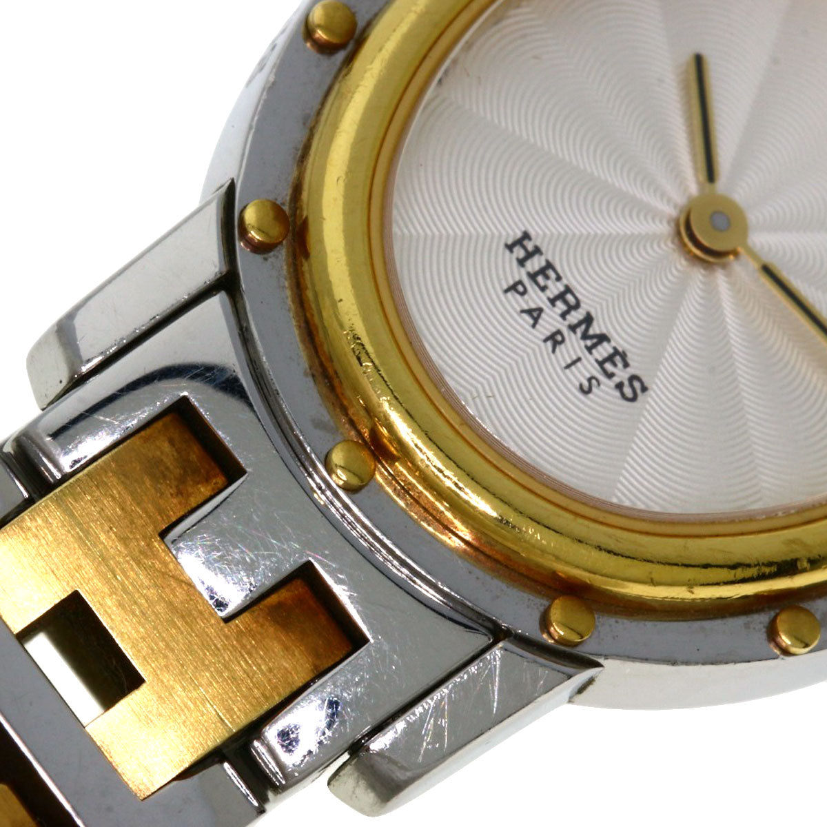HERMES Watches Quartz CO1.220 Stainless Steel , SSxGP Silver Clipper oval Silver dial Women  d