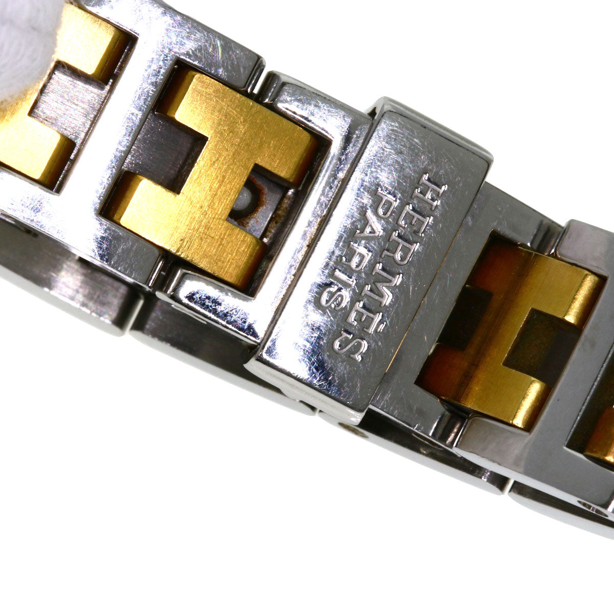HERMES Watches Quartz CO1.220 Stainless Steel , SSxGP Silver Clipper oval Silver dial Women  d