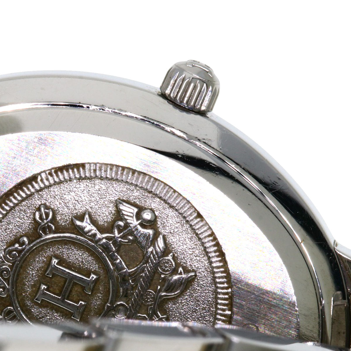 HERMES Watches Quartz CO1.220 Stainless Steel , SSxGP Silver Clipper oval Silver dial Women  d