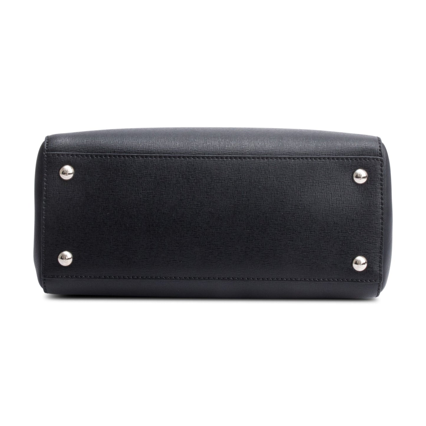 Fendi Black Vitello Elite Leather Petite 2Jours Tote