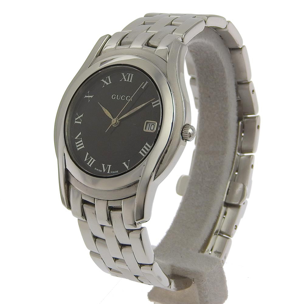 GUCCI Watches Quartz 5500M Stainless Steel black black dial mens  d