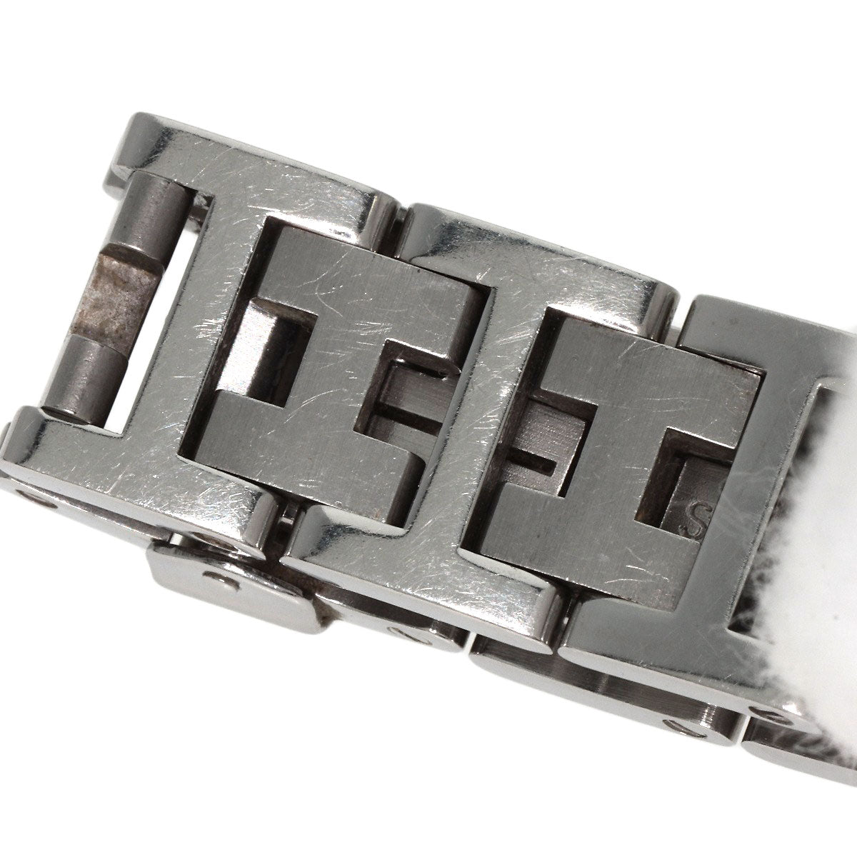 HERMES Watches Quartz CL4.210 Stainless Steel , Stainless Steel Silver Clipper white dial Women  d