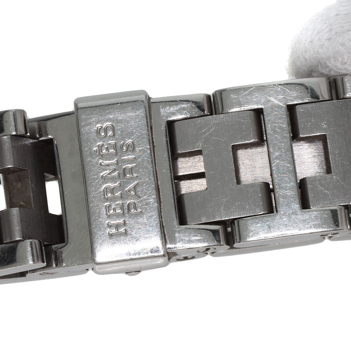 HERMES Watches Quartz CL4.210 Stainless Steel , Stainless Steel Silver Clipper white dial Women  d