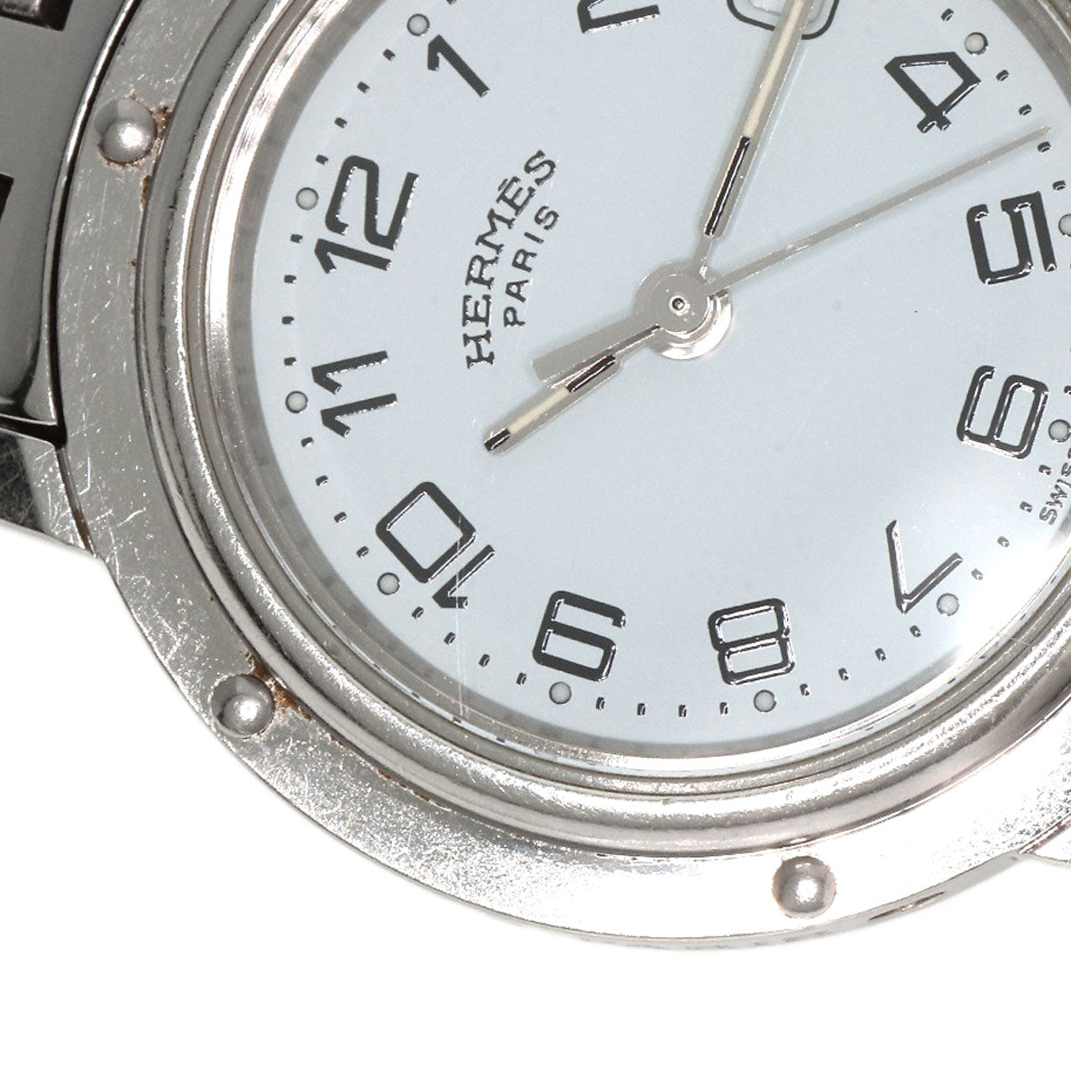 HERMES Watches Quartz CL4.210 Stainless Steel , Stainless Steel Silver Clipper white dial Women  d