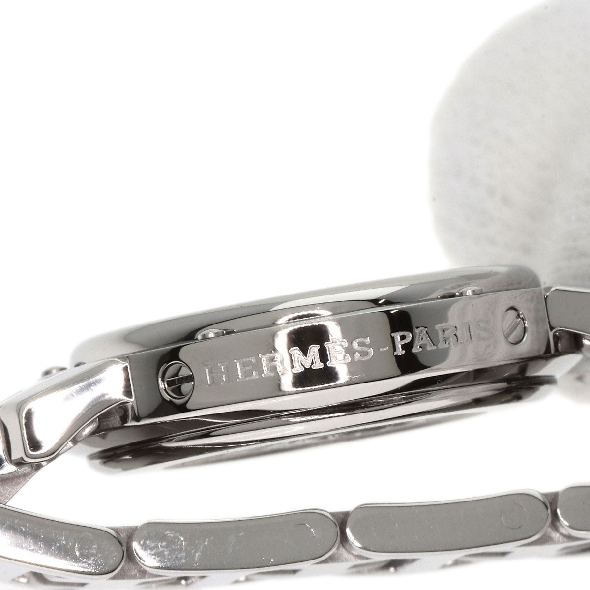 HERMES Watches Quartz CL4.210 Stainless Steel , Stainless Steel Silver Clipper white dial Women  d
