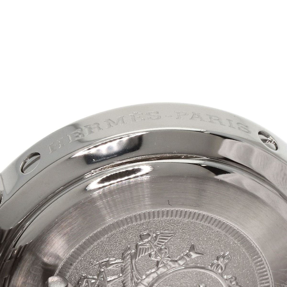 HERMES Watches Quartz CL4.210 Stainless Steel , Stainless Steel Silver Clipper white dial Women  d
