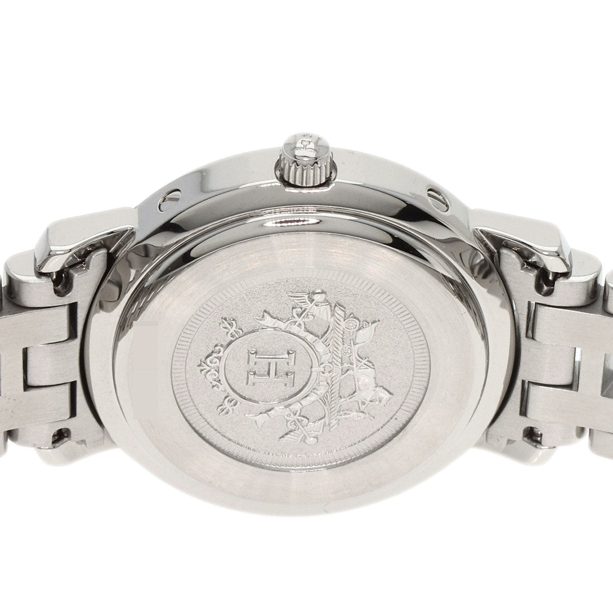 HERMES Watches Quartz CL4.210 Stainless Steel , Stainless Steel Silver Clipper white dial Women  d