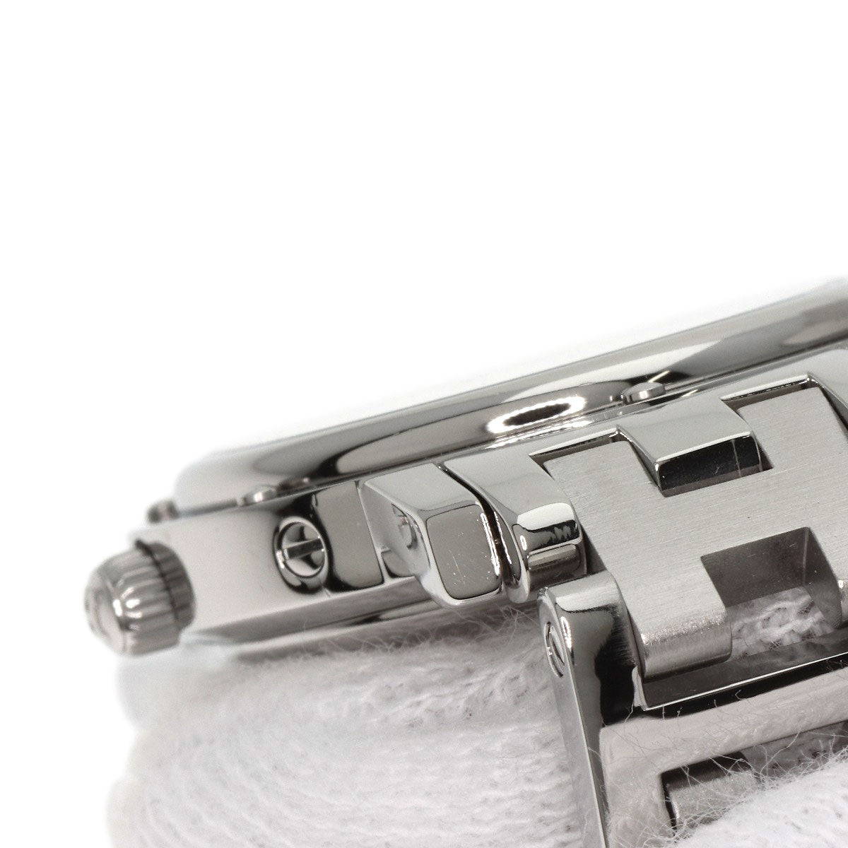 HERMES Watches Quartz CL4.210 Stainless Steel , Stainless Steel Silver Clipper white dial Women  d