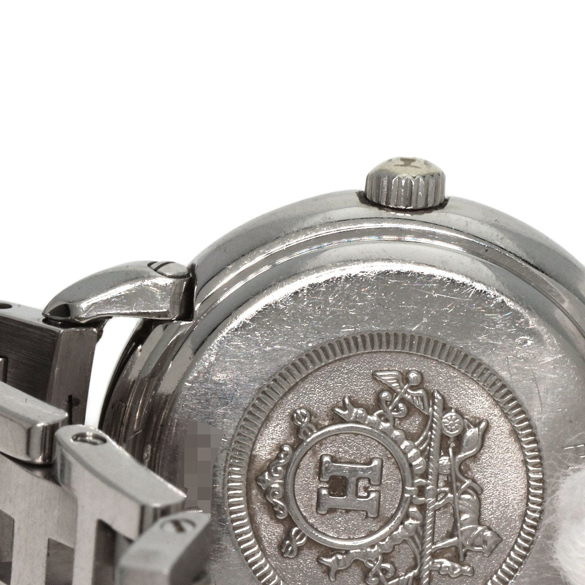 HERMES Watches Quartz PU2.210 Stainless Steel , Stainless Steel Silver Pullman blue dial Women  d