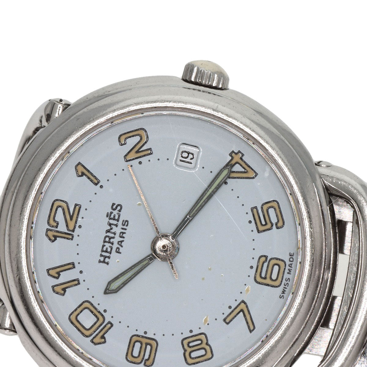 HERMES Watches Quartz PU2.210 Stainless Steel , Stainless Steel Silver Pullman blue dial Women  d