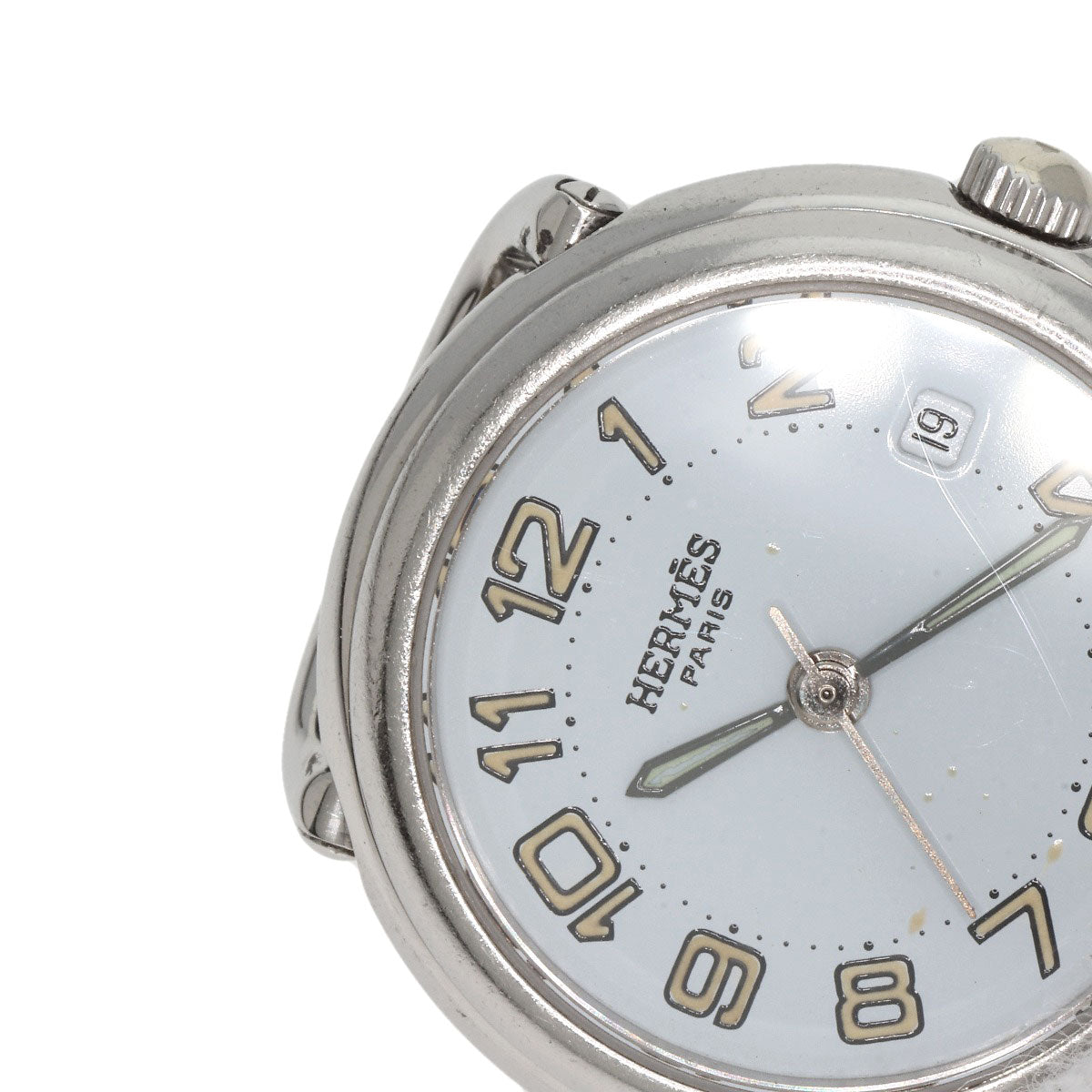 HERMES Watches Quartz PU2.210 Stainless Steel , Stainless Steel Silver Pullman blue dial Women  d