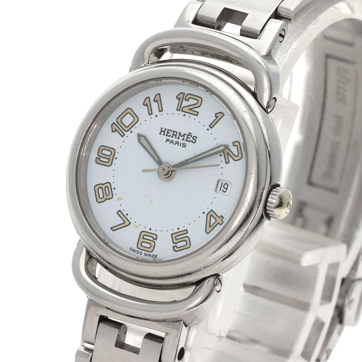 HERMES Watches Quartz PU2.210 Stainless Steel , Stainless Steel Silver Pullman blue dial Women  d