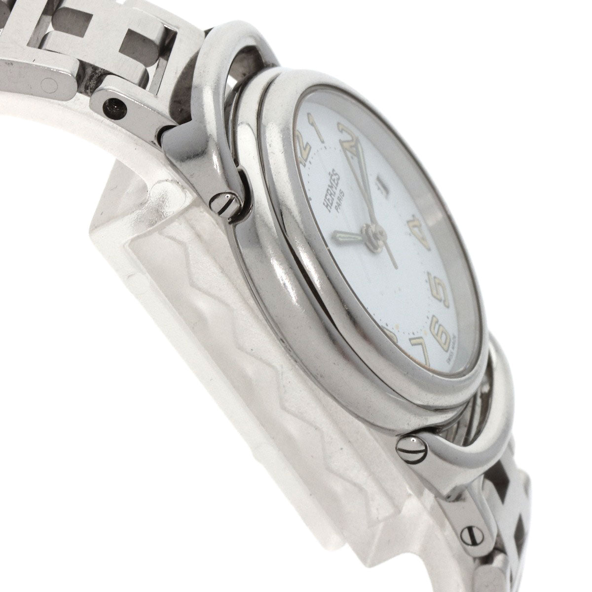 HERMES Watches Quartz PU2.210 Stainless Steel , Stainless Steel Silver Pullman blue dial Women  d