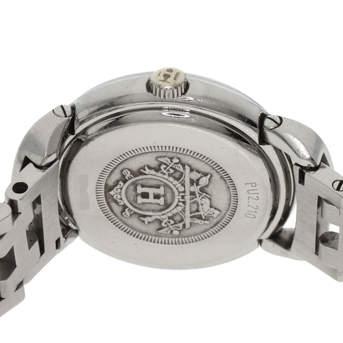 HERMES Watches Quartz PU2.210 Stainless Steel , Stainless Steel Silver Pullman blue dial Women  d