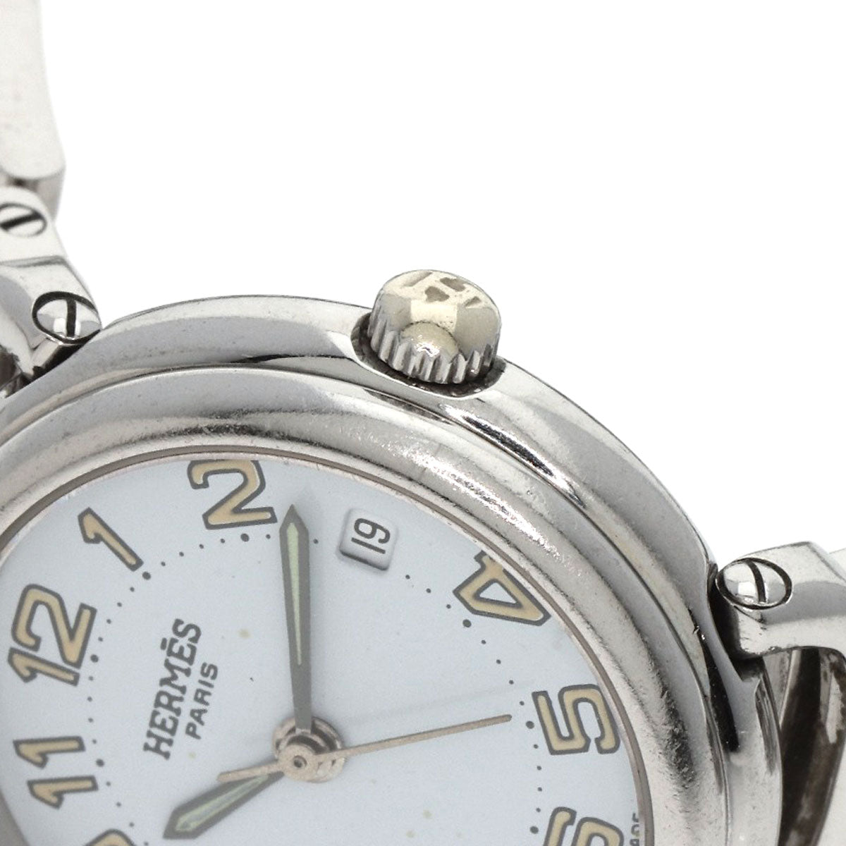 HERMES Watches Quartz PU2.210 Stainless Steel , Stainless Steel Silver Pullman blue dial Women  d