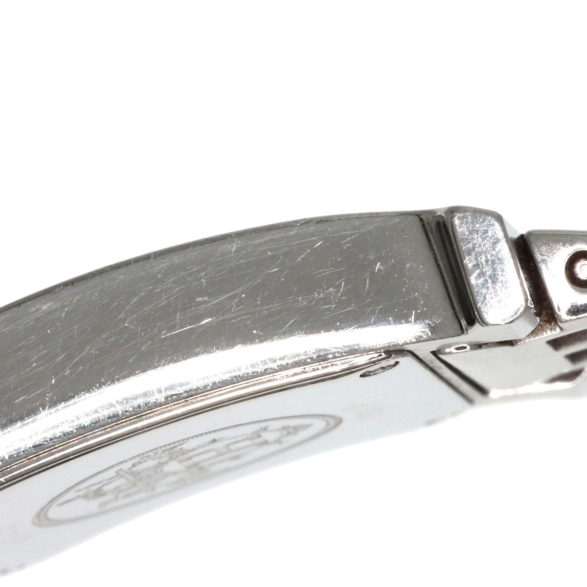 HERMES Watches Quartz HH1.210 Stainless Steel Silver H watch Orange dial Women  d