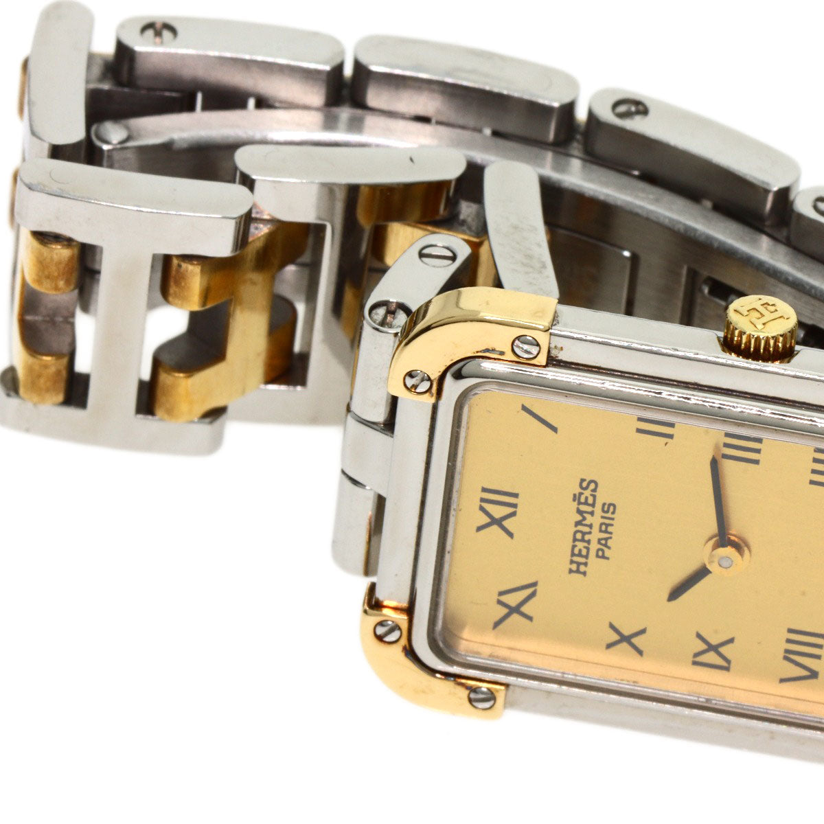 HERMES Watches Quartz CR1.220 Stainless Steel , SSxGP gold Clojure Champagne Gold dial Women  d