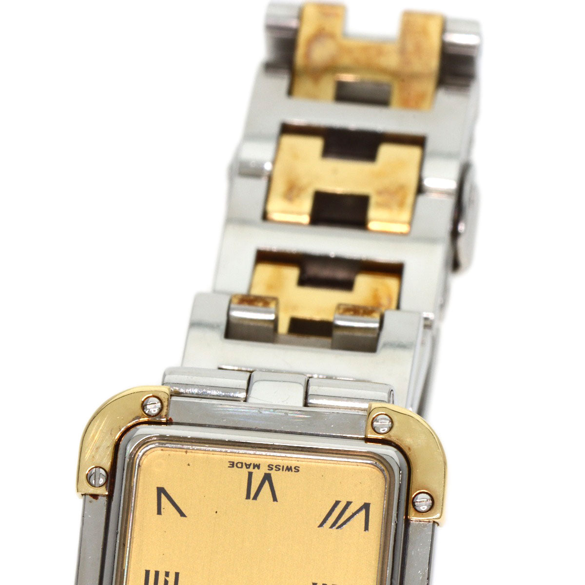 HERMES Watches Quartz CR1.220 Stainless Steel , SSxGP gold Clojure Champagne Gold dial Women  d