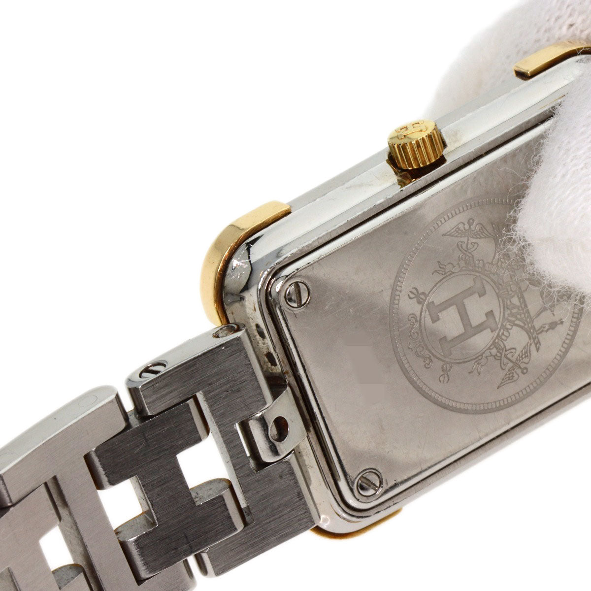 HERMES Watches Quartz CR1.220 Stainless Steel , SSxGP gold Clojure Champagne Gold dial Women  d