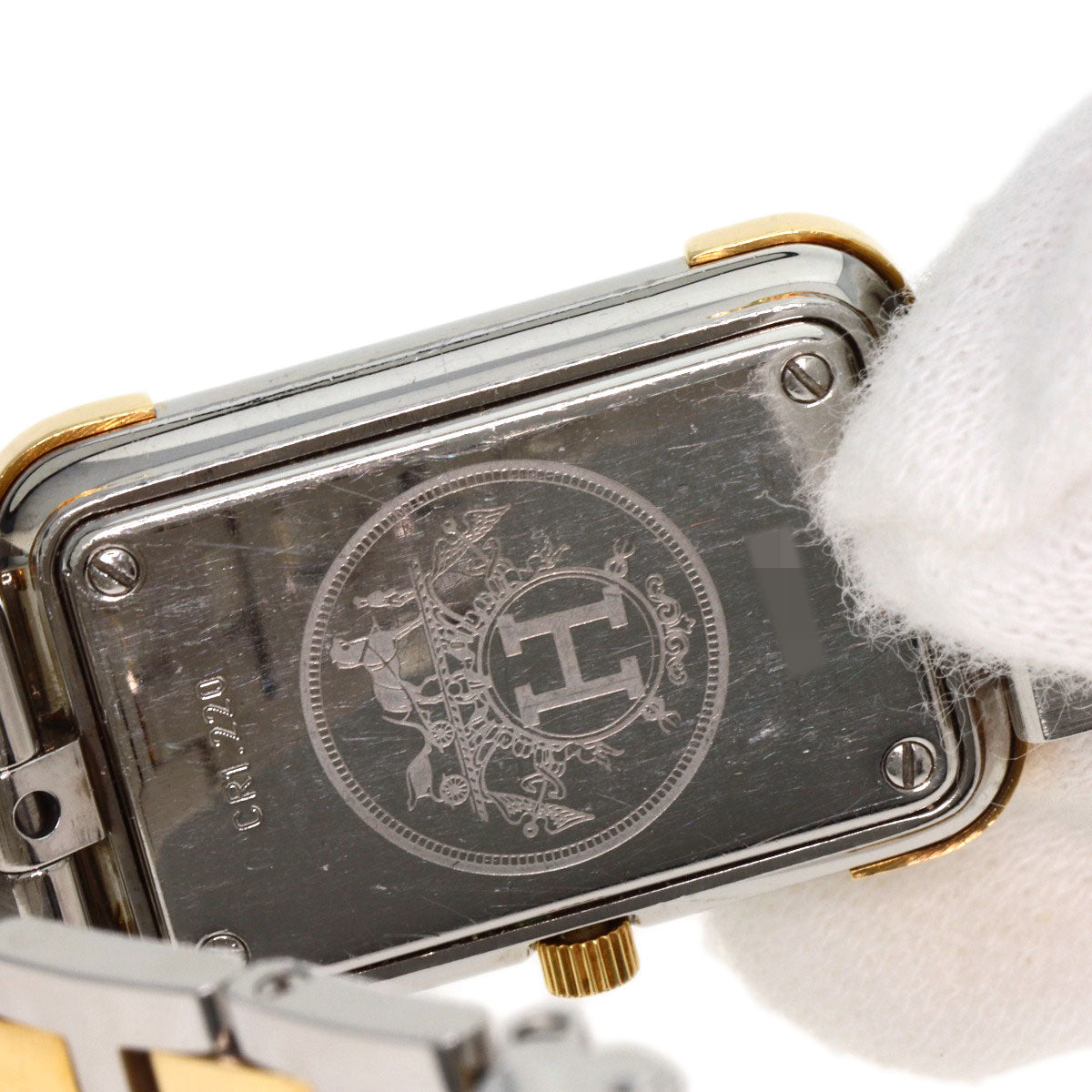 HERMES Watches Quartz CR1.220 Stainless Steel , SSxGP gold Clojure Champagne Gold dial Women  d