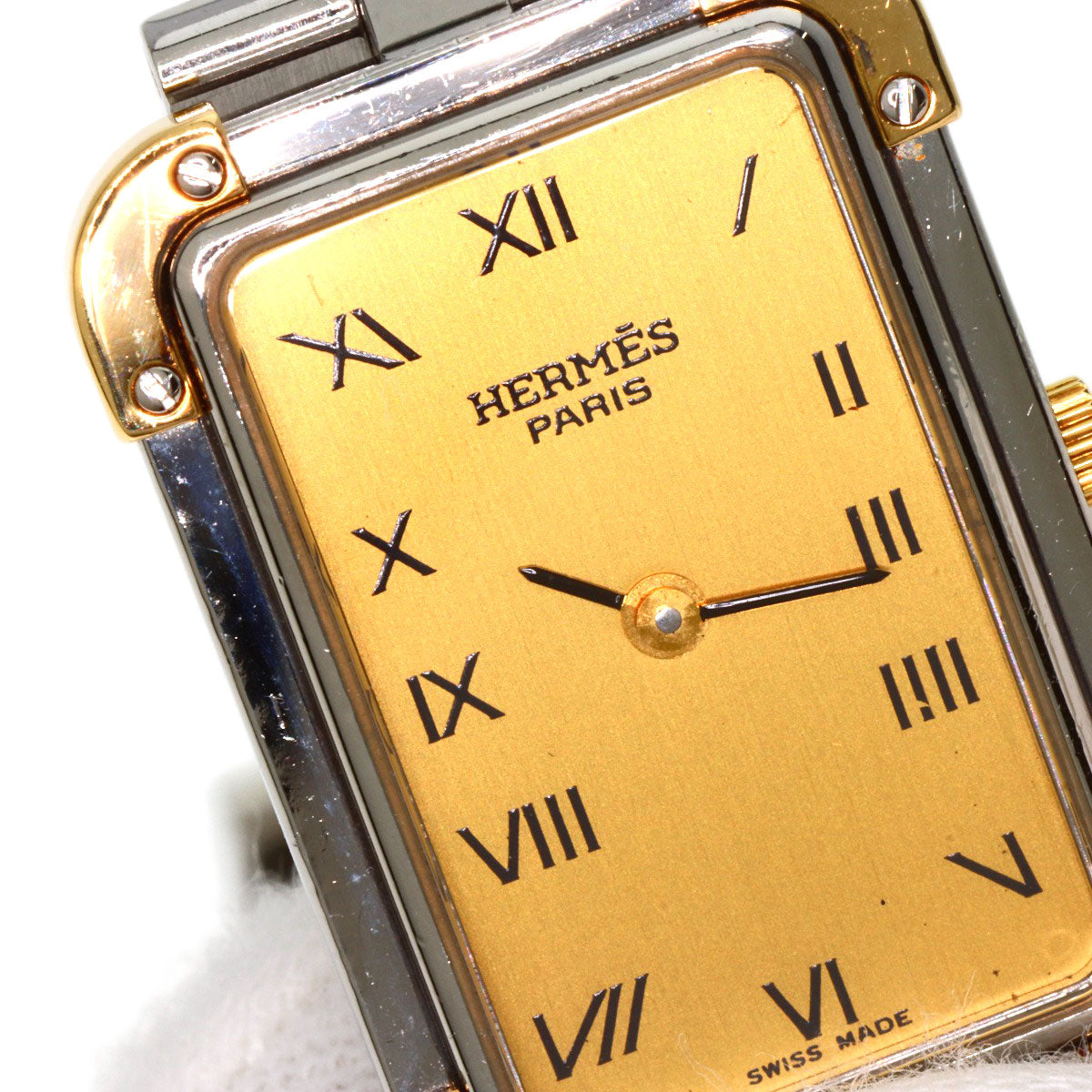HERMES Watches Quartz CR1.220 Stainless Steel , SSxGP gold Clojure Champagne Gold dial Women  d