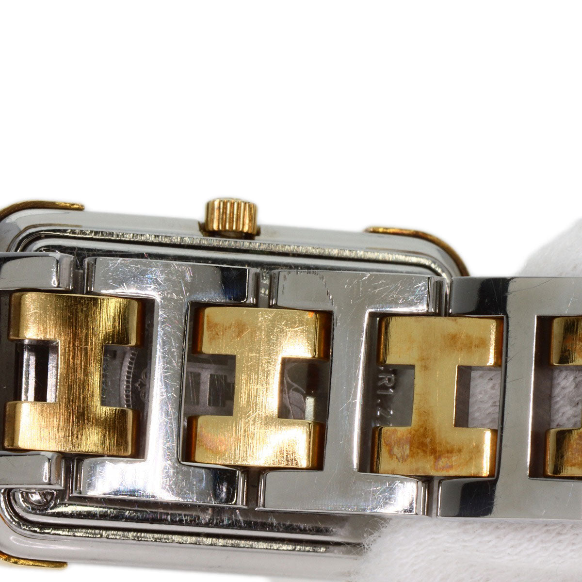 HERMES Watches Quartz CR1.220 Stainless Steel , SSxGP gold Clojure Champagne Gold dial Women  d