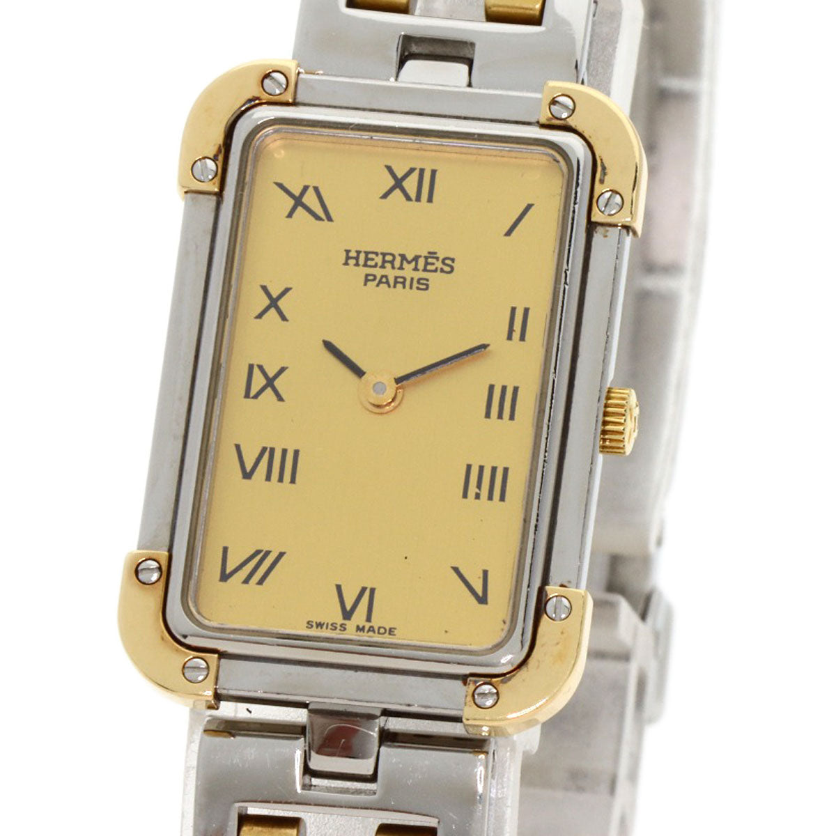 HERMES Watches Quartz CR1.220 Stainless Steel , SSxGP gold Clojure Champagne Gold dial Women  d