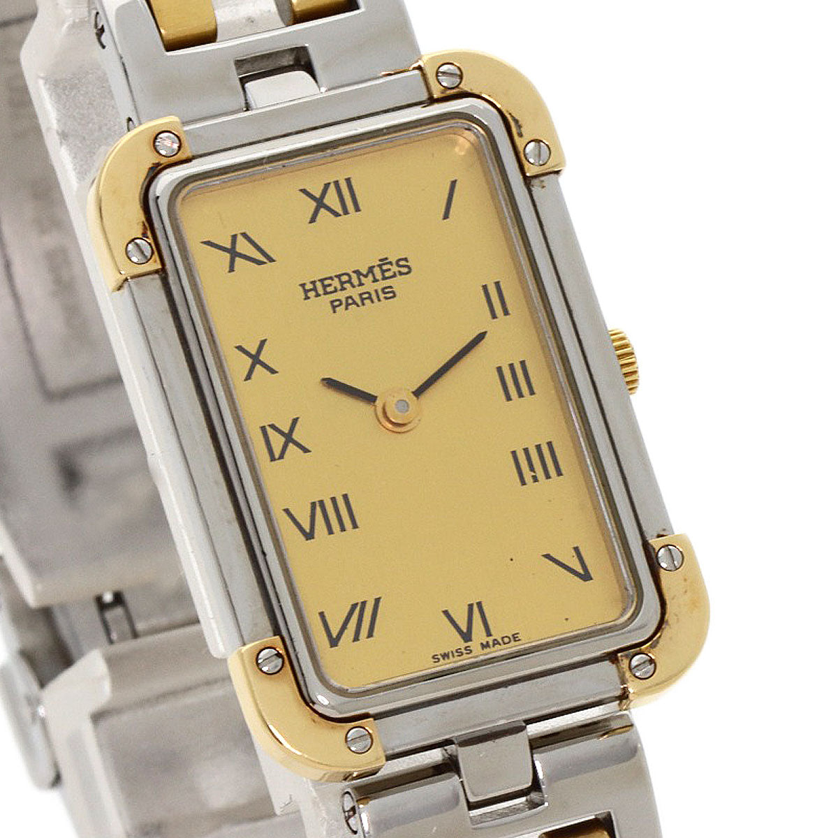 HERMES Watches Quartz CR1.220 Stainless Steel , SSxGP gold Clojure Champagne Gold dial Women  d