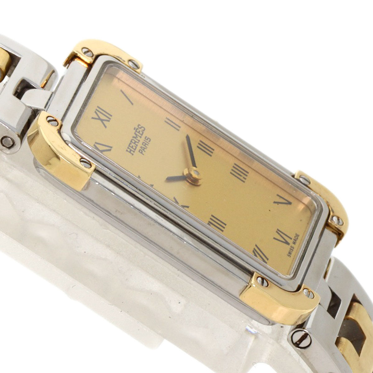 HERMES Watches Quartz CR1.220 Stainless Steel , SSxGP gold Clojure Champagne Gold dial Women  d